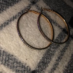 Gold hoop earrings
